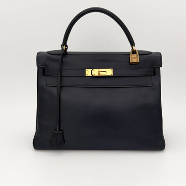 Hermès Kelly 32 navy vintage