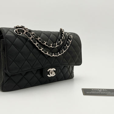 Chanel Timeless 25 double flap caviar ref. 8036