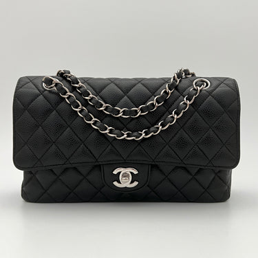 Chanel Timeless 25 double flap caviar ref. 8036