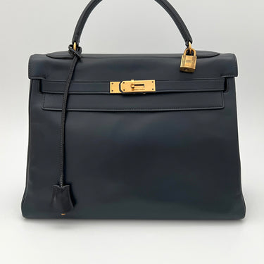 Hermès Kelly 32 navy vintage ref. 8038