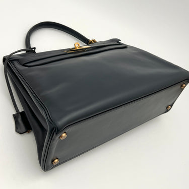 Hermès Kelly 32 navy vintage ref. 8038