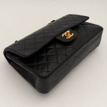 Chanel Timeless 25 Classic double flap bag black lambskin leather